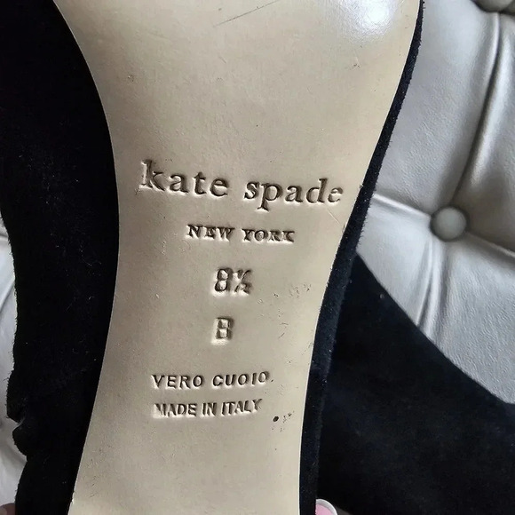 ❤HOST PICK❤️ Kate Spade Suede Niko Booties Glitter Heels Black Ankle  siz… - Picture 4 of 6